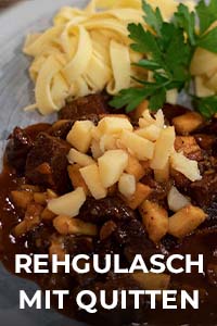 Kochen mit Anixe Herbstliches Rehgulasch mit Quitten