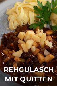 Kochen mit Anixe Herbstliches Rehgulasch mit Quitten